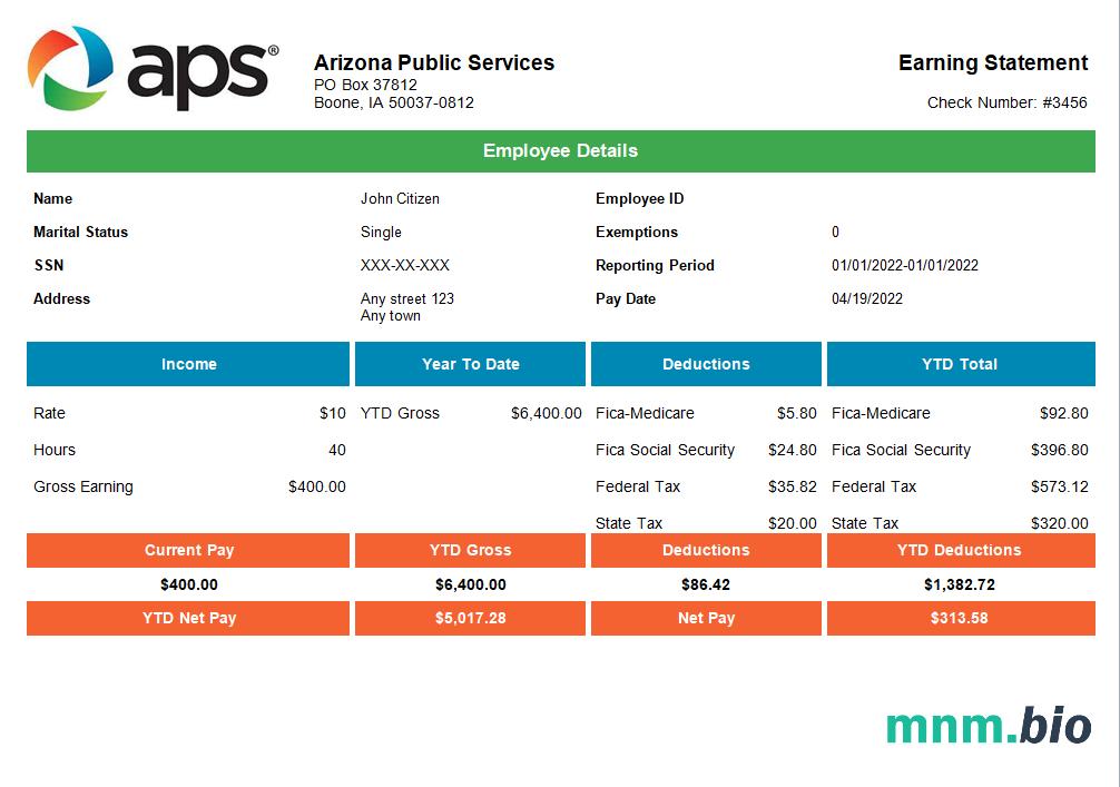 USA APS public services company